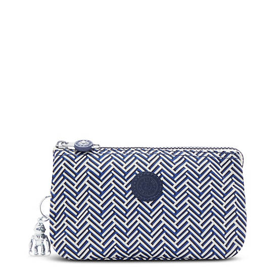 Sacs Kipling Creativity Large Printed Pouch Bleu Blanche | FR 1122ZU